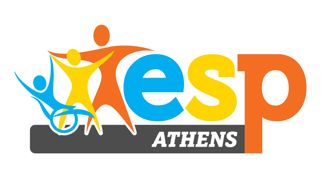 a colorful logo with ESP athens letters