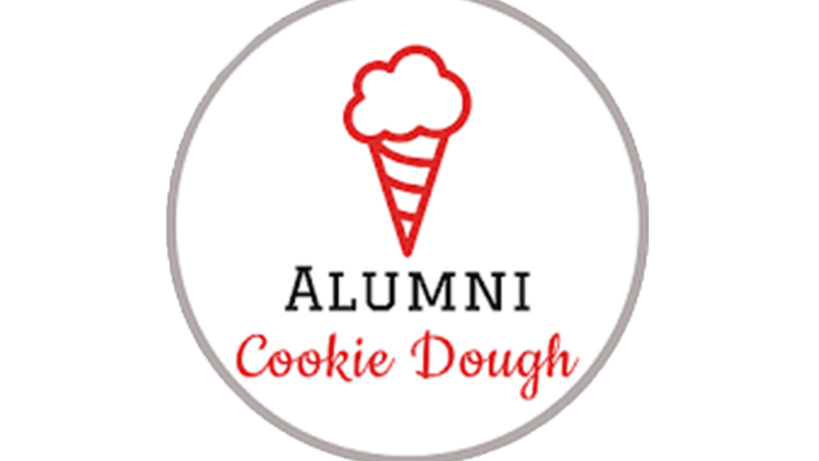a logo for a company alumni cookie dough
