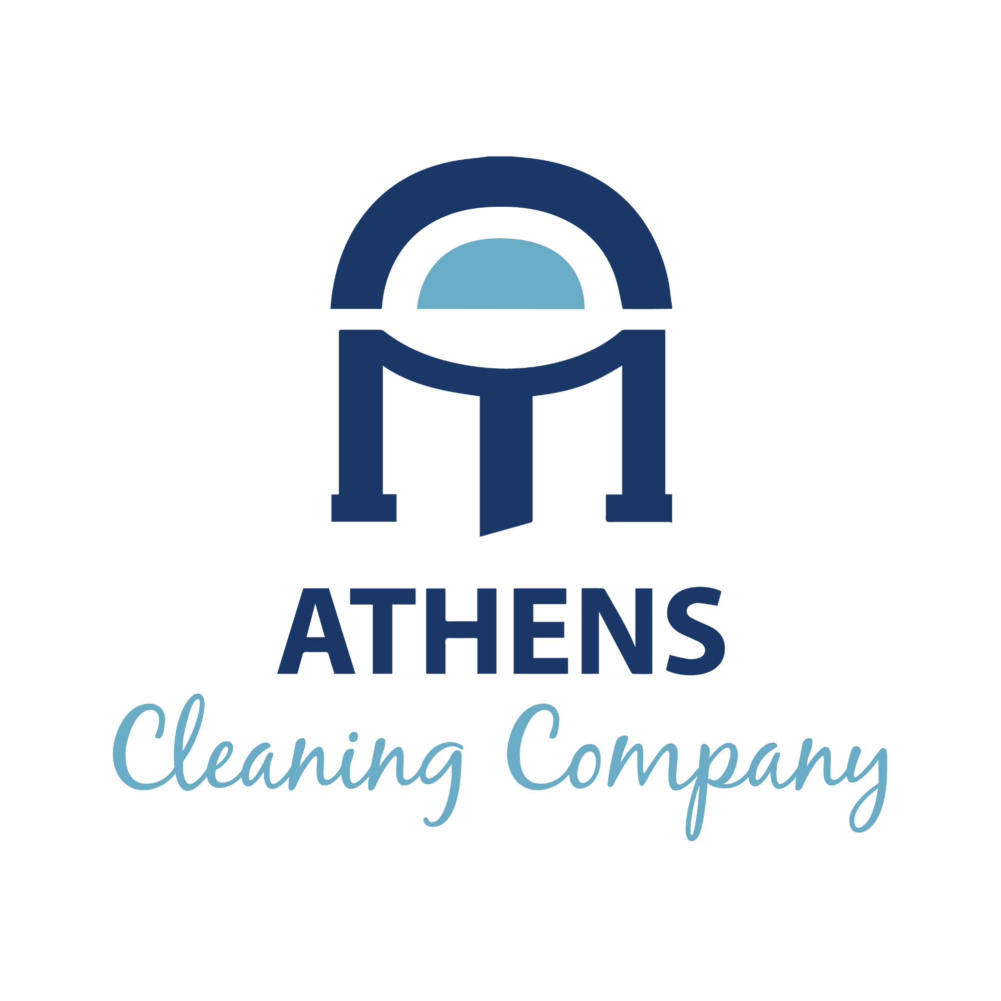 a logo for a cleaning company in Athens