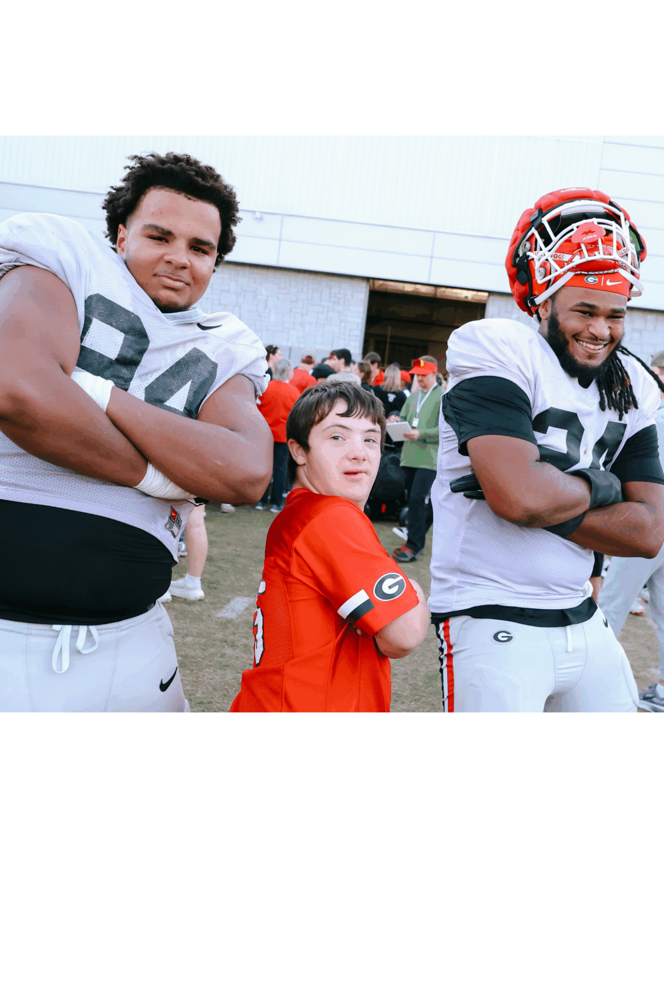 georgia bulldog player with friend
