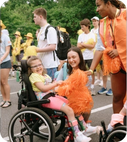 girl in wheelchair with friend
